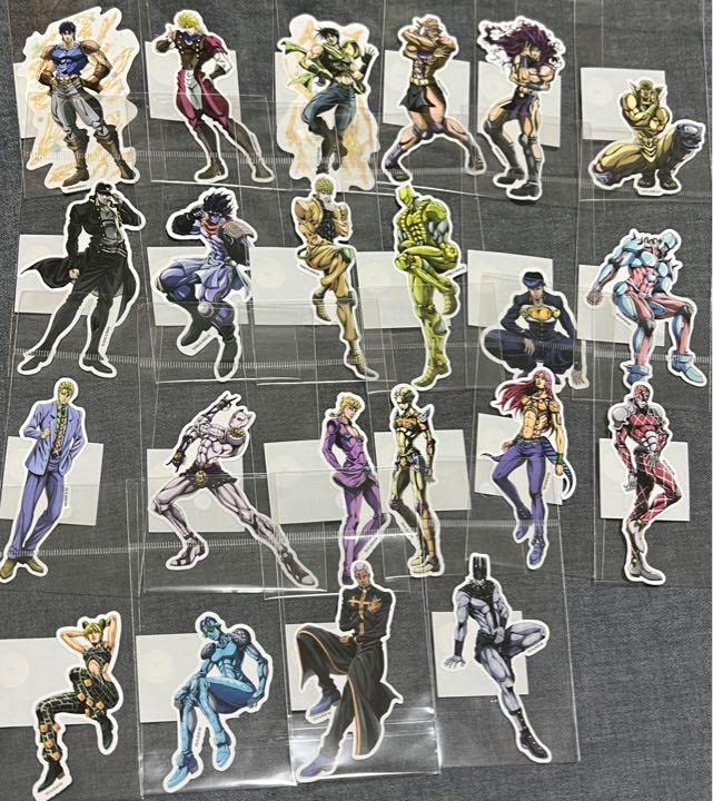 ジョジョの奇妙な冒険アニメ10周年記念展書きおろしダイカットステッカーコンプ ジョジョの奇妙な冒険 アニメ10周年記念展 キービジュアルや